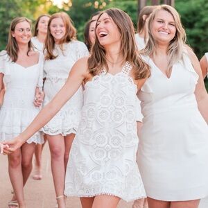 Alexis white mini dress. Size S.